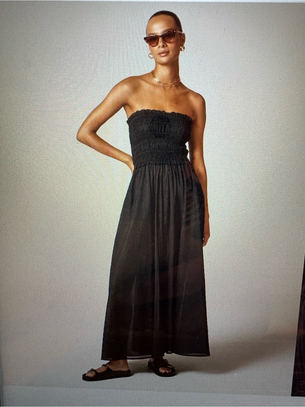 J Crew Smocked Maxi Dress in Cotton Voile